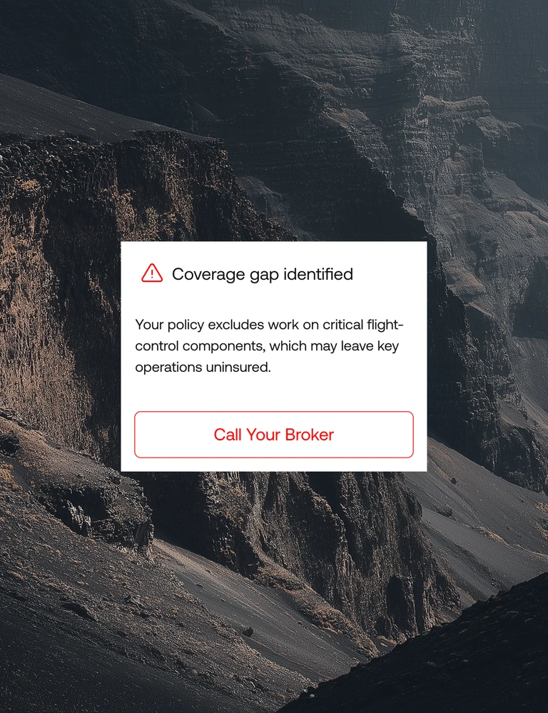software identifying there's an insurance coverage gap